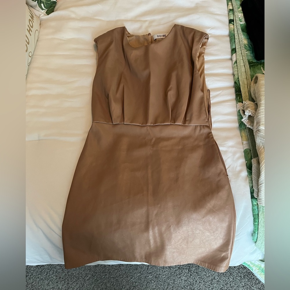 Vegan leather dress